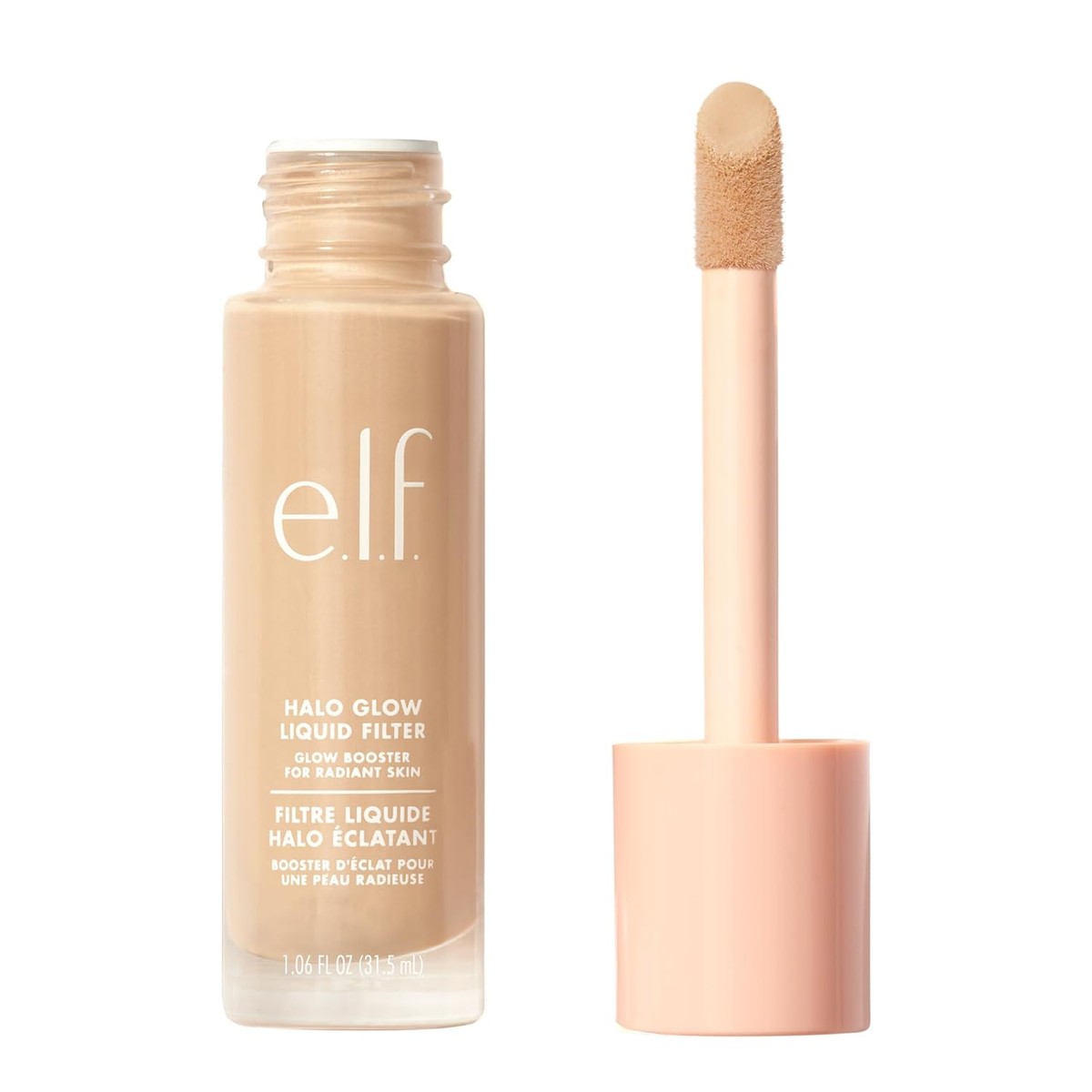 e.l.f. Halo Glow Vloeibaar filter, teint-booster voor een stralend zacht tekeneffect, met hyaluronzuur, veganistisch en dierproefvrij, 00 Fair – e.l.f.