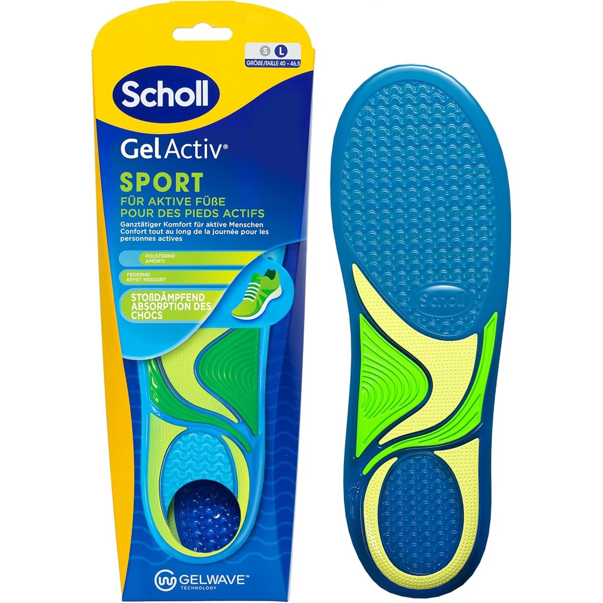 Dr. Scholl's GelActiv Sport-inlegzolen mannen maat 40-46,5