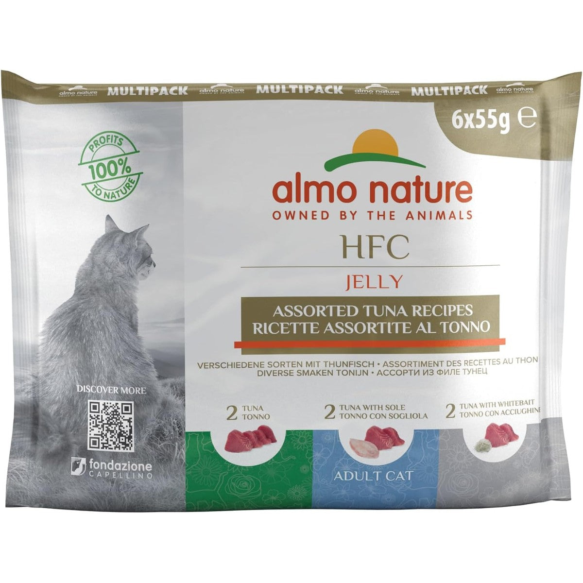almo nature HFC Jelly Multipack nat kattenvoer HFC Jelly - 3 soorten tonijn 6 x 55 g – almo nature