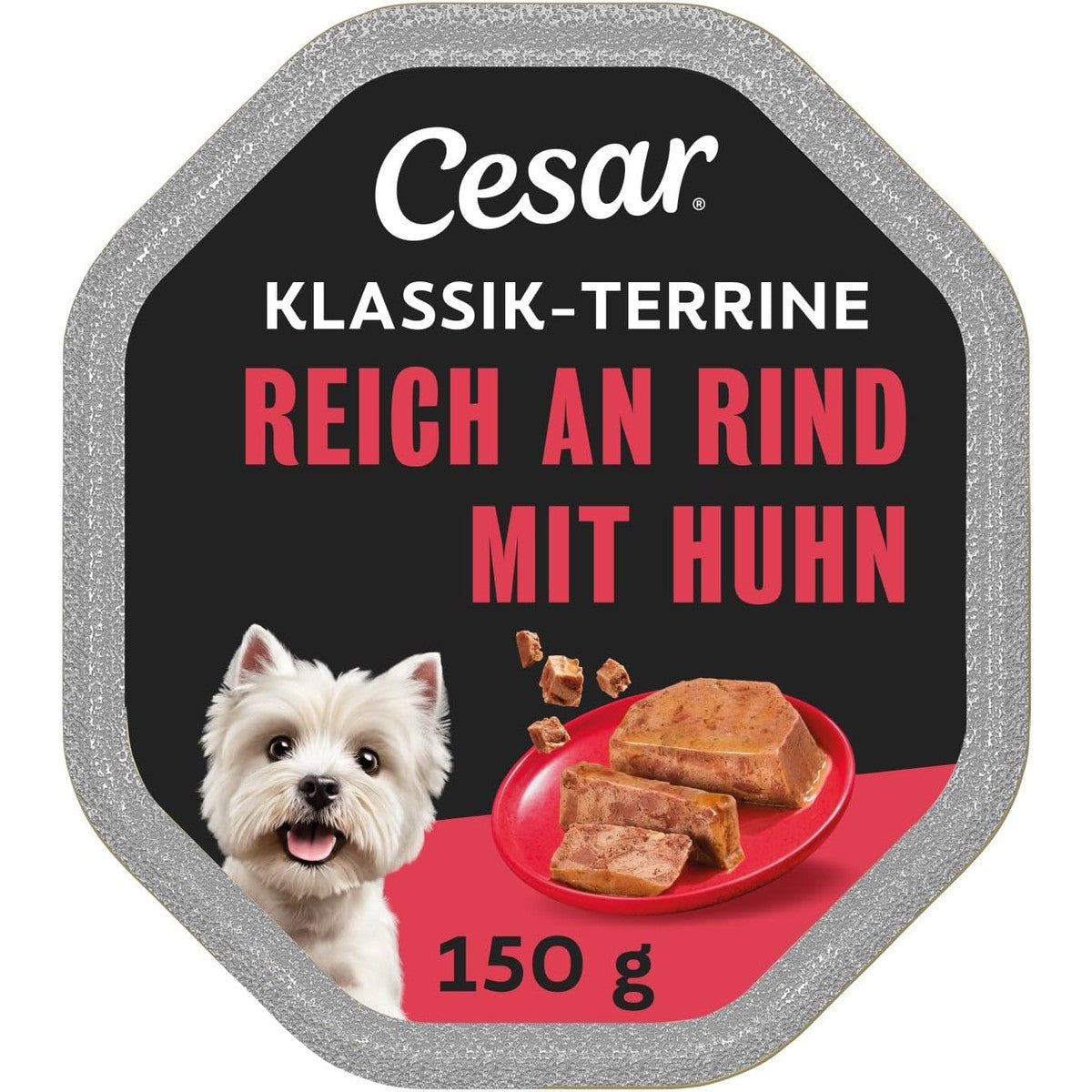 Cesar Klassiekers natvoer rijk aan rund met kip, 150 g