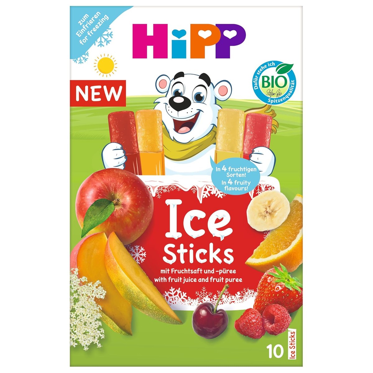 HiPP IJssticks 9 stuks van elk 10 x 40 ml – HiPP