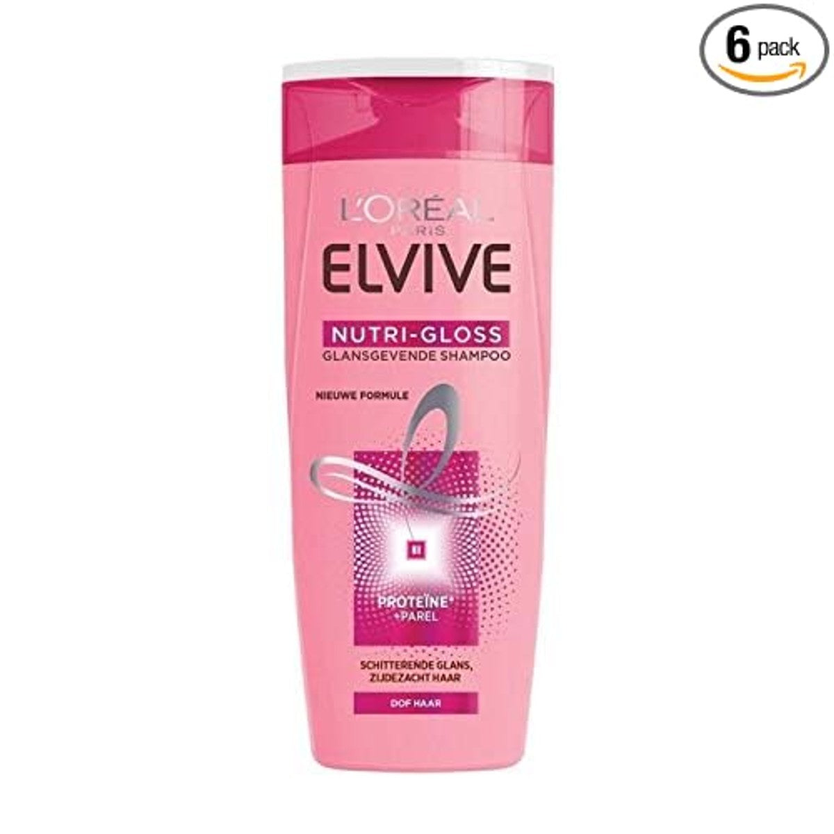 Elvive Nutri Gloss Glanzende Shampoo voor dof haar 6 x 250 ml – Elvive