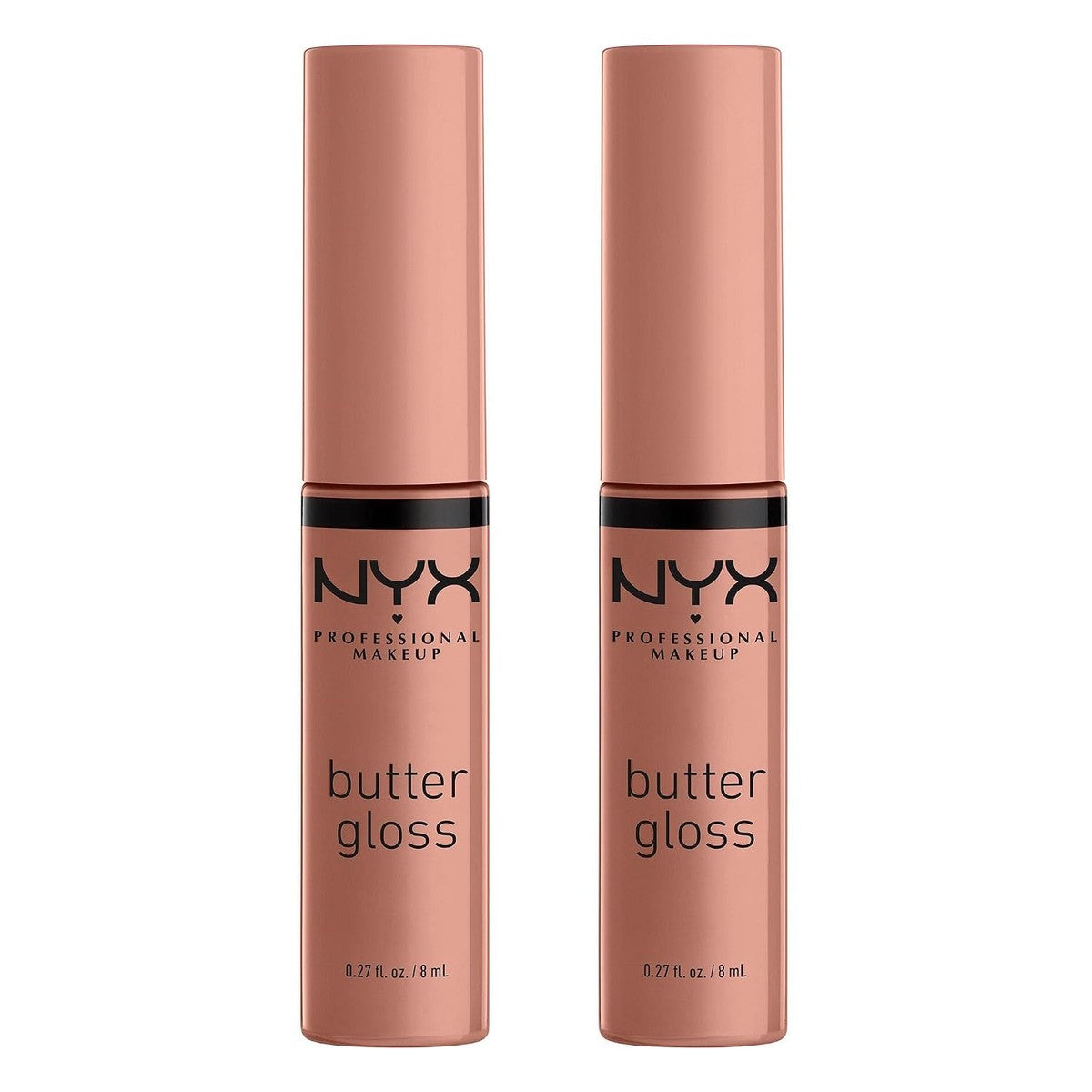 NYX Professional Makeup Lipgloss dubbelpak, met glanzende afwerking en niet-kleverige formule, 2 x nr. 14 madeleine – NYX PROFESSIONAL MAKEUP