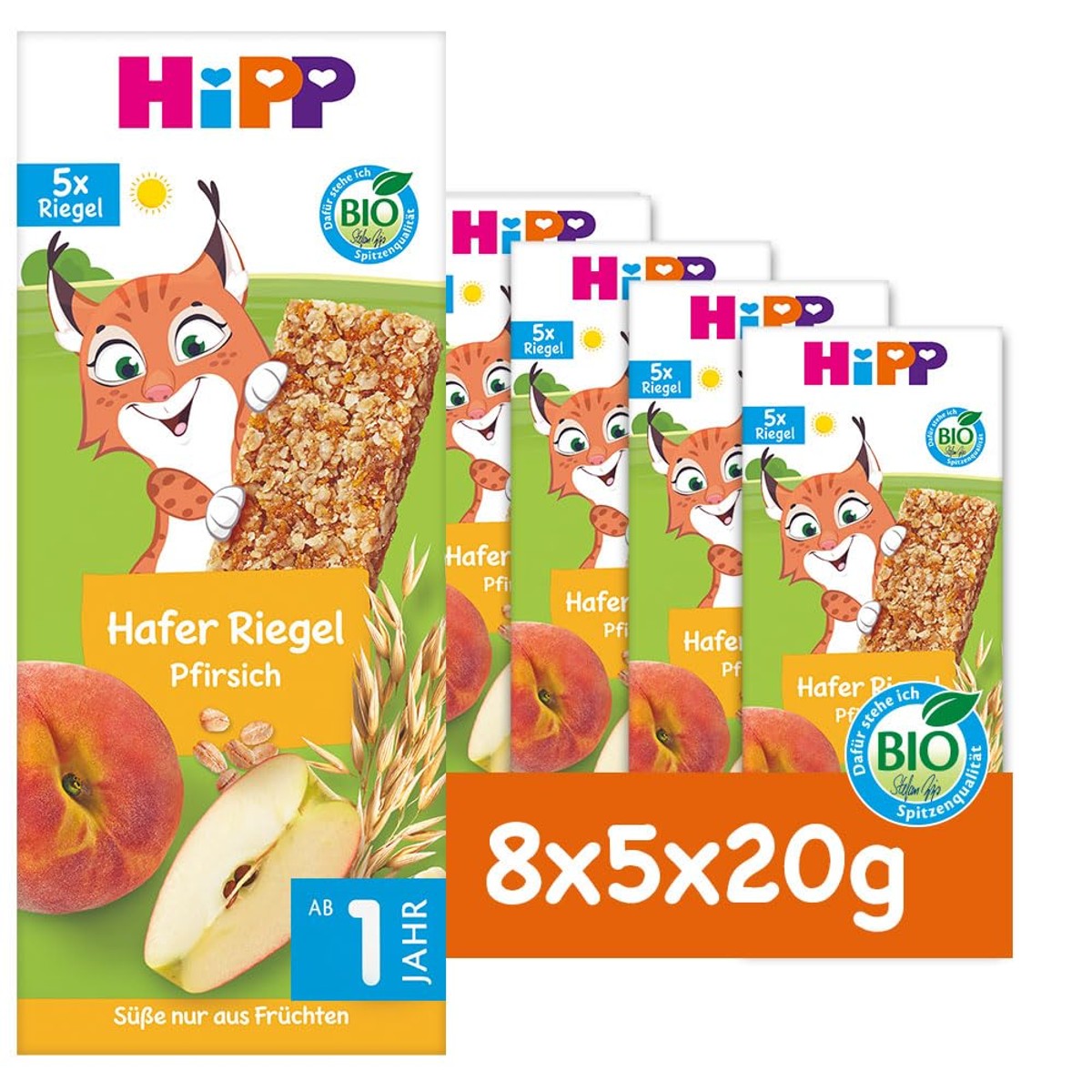 HiPP Luchs Haverreep perzik 40 stuks (800 g) – HiPP