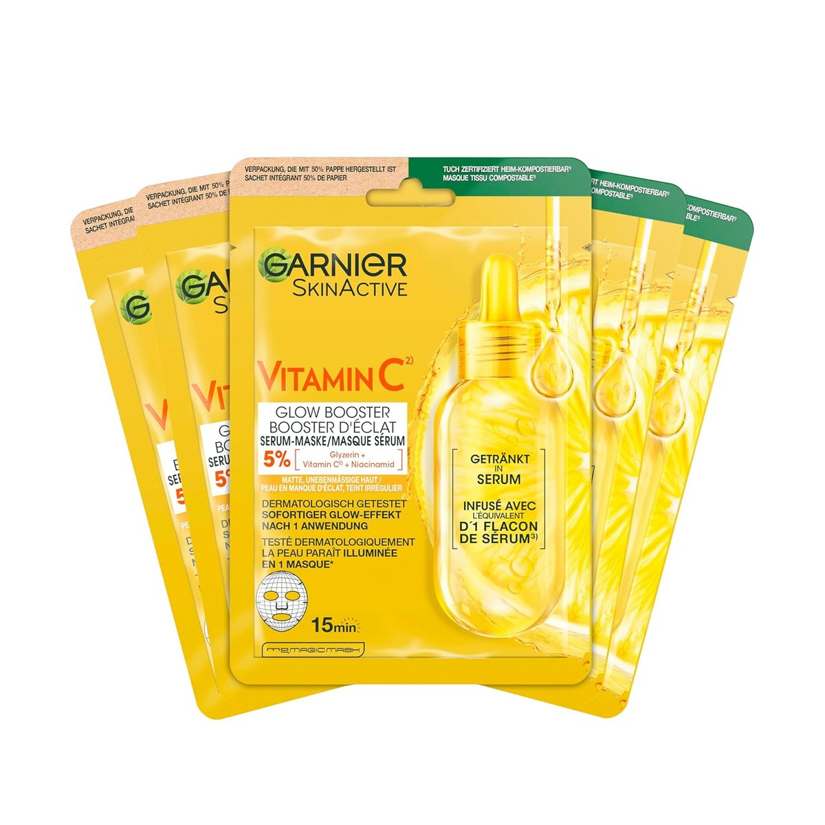 Garnier SkinActive Vitamine C Doekmaskers 5 x 1 masker – Garnier