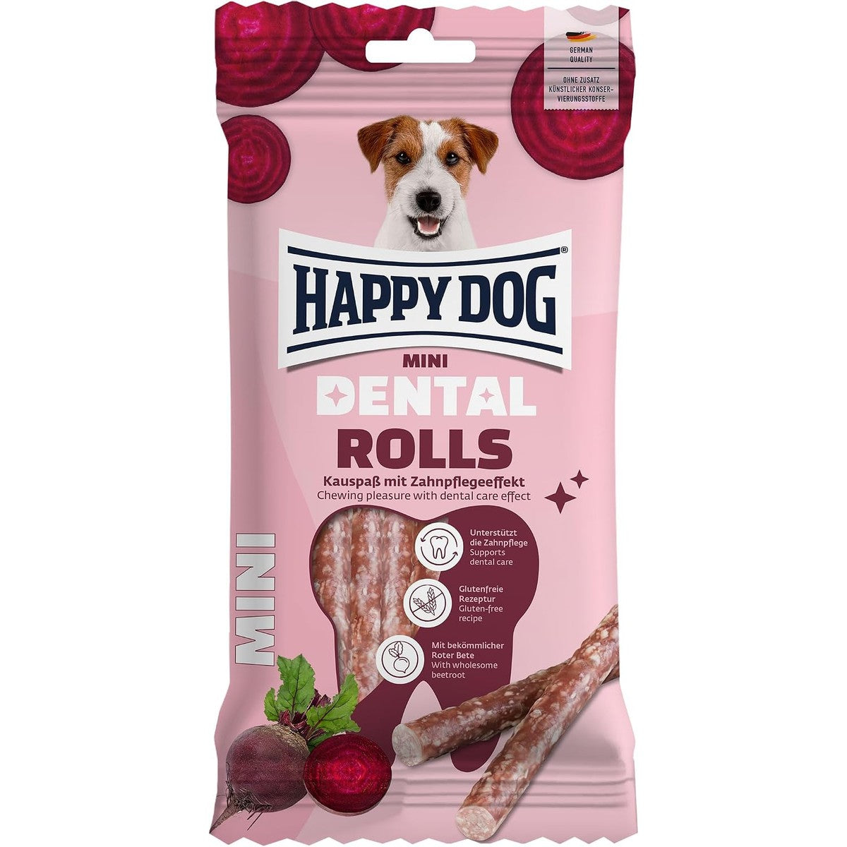 Happy Dog Dental Snacks Dental Rolls Mini (92 g): 8 stuks per verpakking – Happy Dog