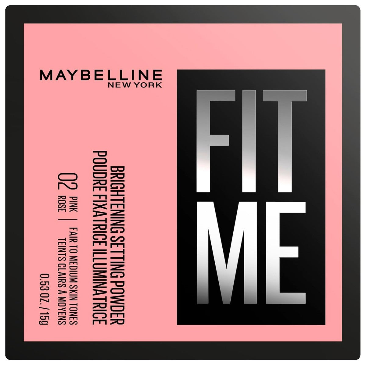 Maybelline New York Fit Me Loose Setting Powder, fixerend los poeder voor 16 uur grip en matte afwerking, met zacht tekeneffect en blurlight-pigmenten, nr. 02 roze, 15 g – MAYBELLINE