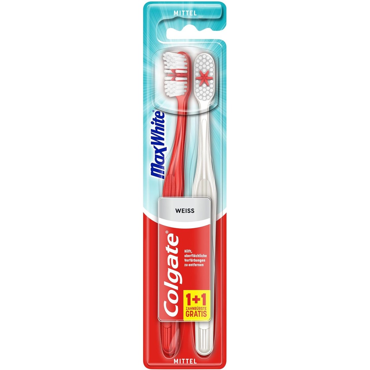Colgate Max White Tandenborstel Medium 2 stuks – Colgate
