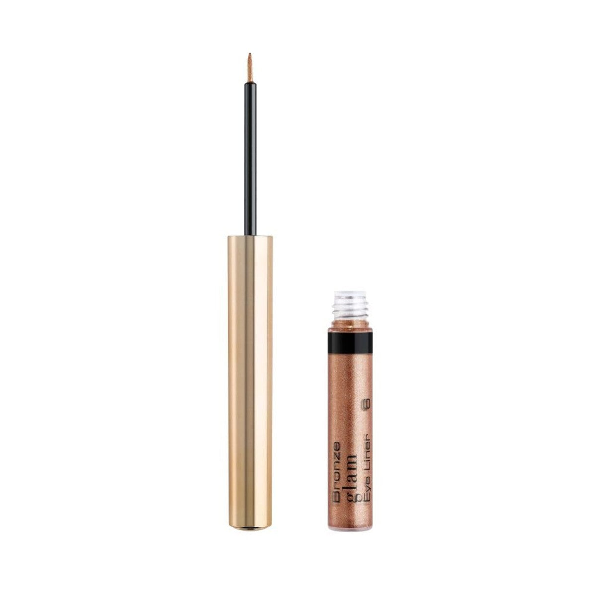 ARTDECO Bronzen Glam Eye Liner | Vloeibare glitter eyeliner met glinsterende afwerking, langdurige gel-eyeliner met ultradun penseel, 1 x 2,5 ml – Artdeco