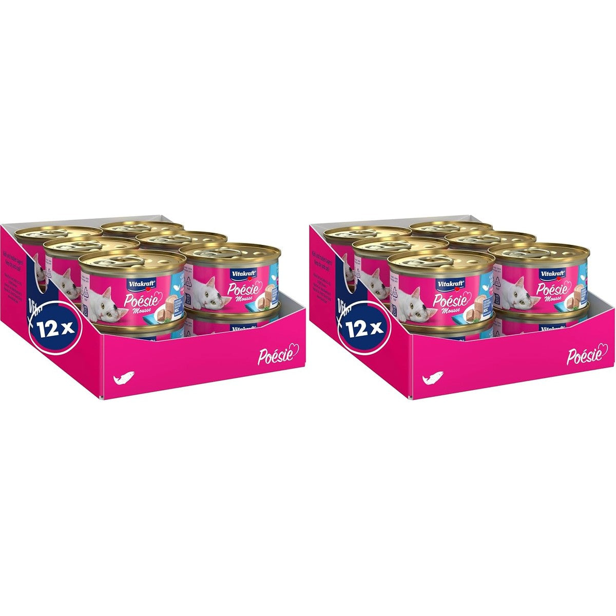 Vitakraft Poésie Mousse natvoer kattenvoer zalm 12 x 85 g
