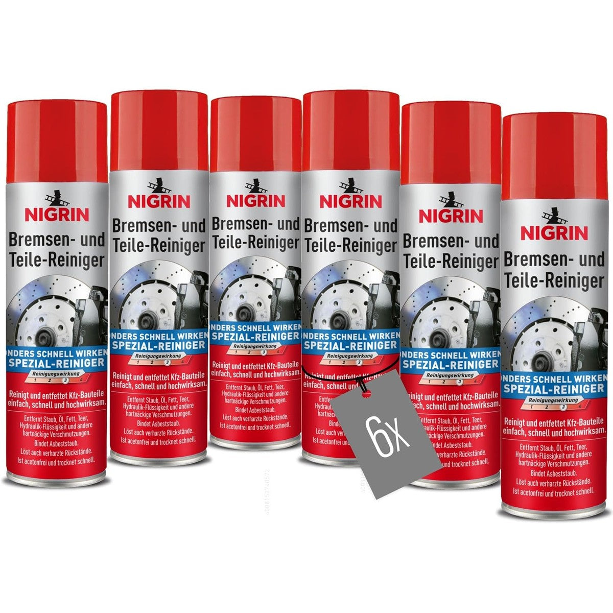 NIGRIN Rem- en onderdelenreiniger 6 x 500 ml – NIGRIN