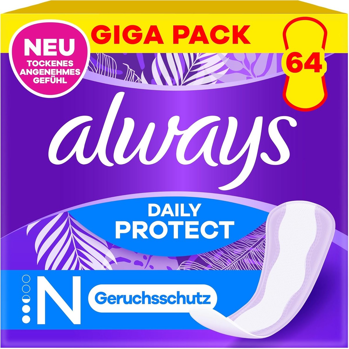 Always Daily Protect Normal Inlegkruisjes lichte geur, 64 stuks – Always