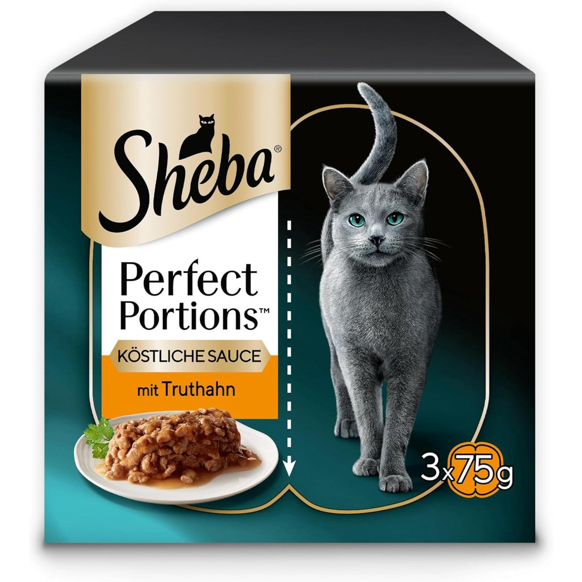 Sheba Perfect Portions natvoer kattenvoer kalkoen 8 x 3 x (2 x 375 g)
