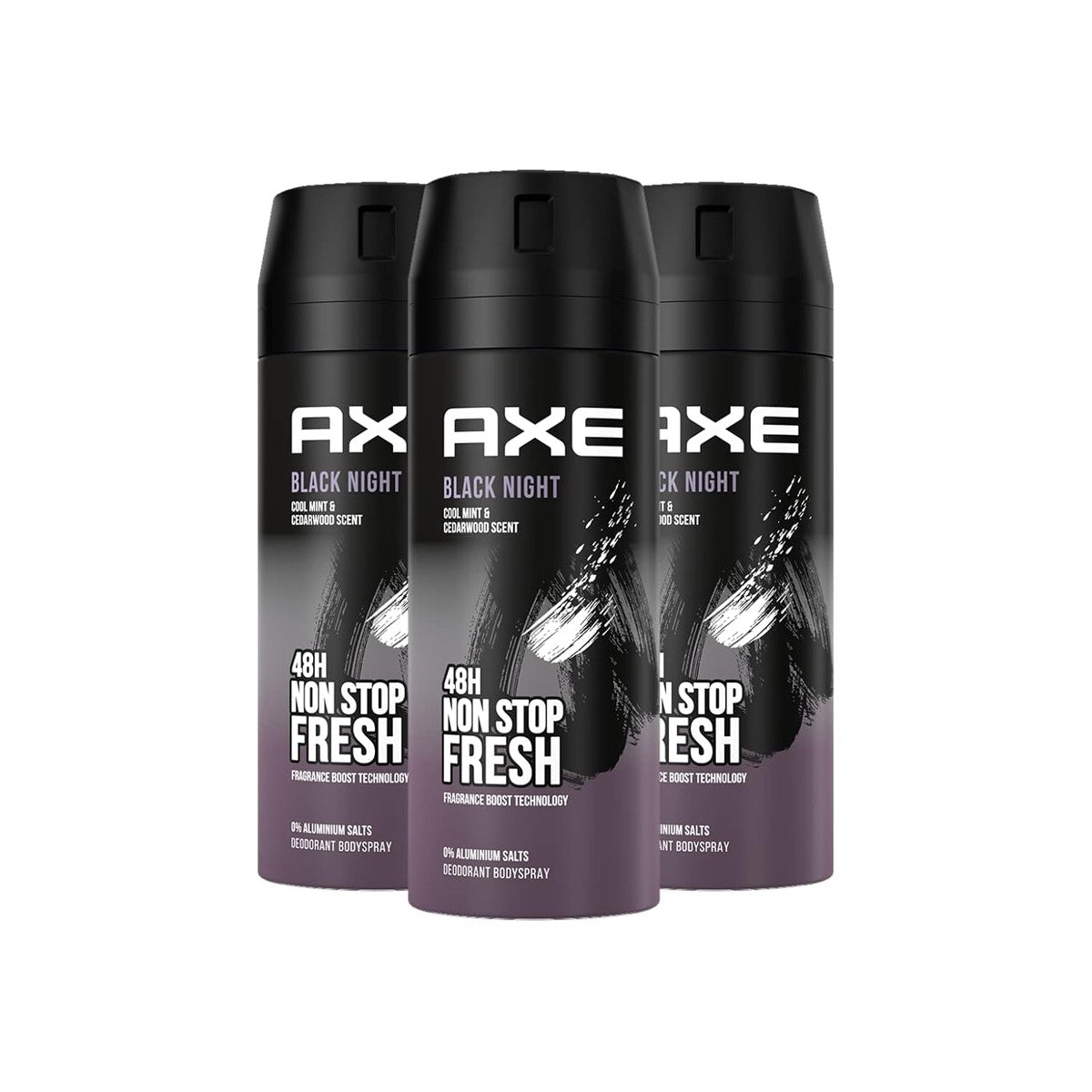 Axe Deospray Black Night zonder aluminiumzouten, 3 x 150 ml – Axe