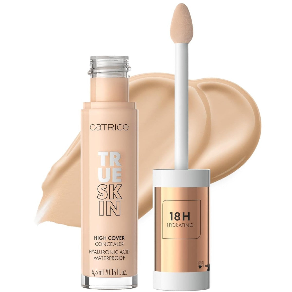 CATRICE True Skin High Cover Concealer 002 Neutral Ivory, hoge dekking | Vocht, natuurlijke, matte afwerking zonder maskereffect, make-up veganistisch en waterbestendig, langdurig, 4,5 ml – Catrice Cosmetics