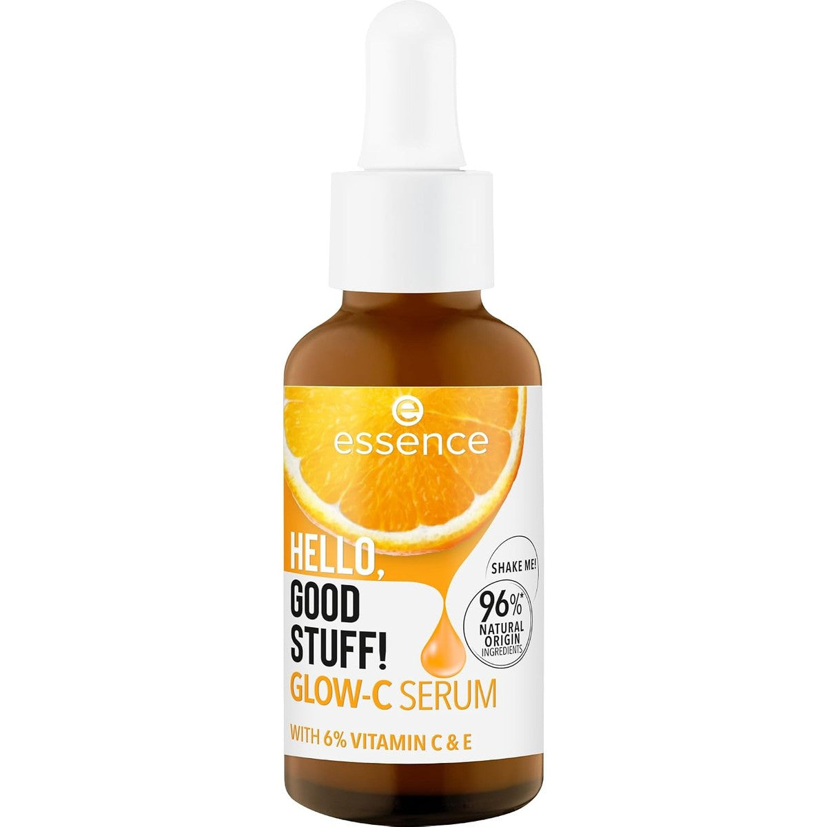 essence HELLO, GOOD STUFF! GLOW-C SERUM, gezichtsserum, geel, gladmakend, met vitaminen, voedend, natuurlijk, veganistisch, olievrij, zonder parabenen, zonder microplastic deeltjes, per stuk verpakt | Vitamine E, verzorgend, stralend, met – Essence Cosmetics