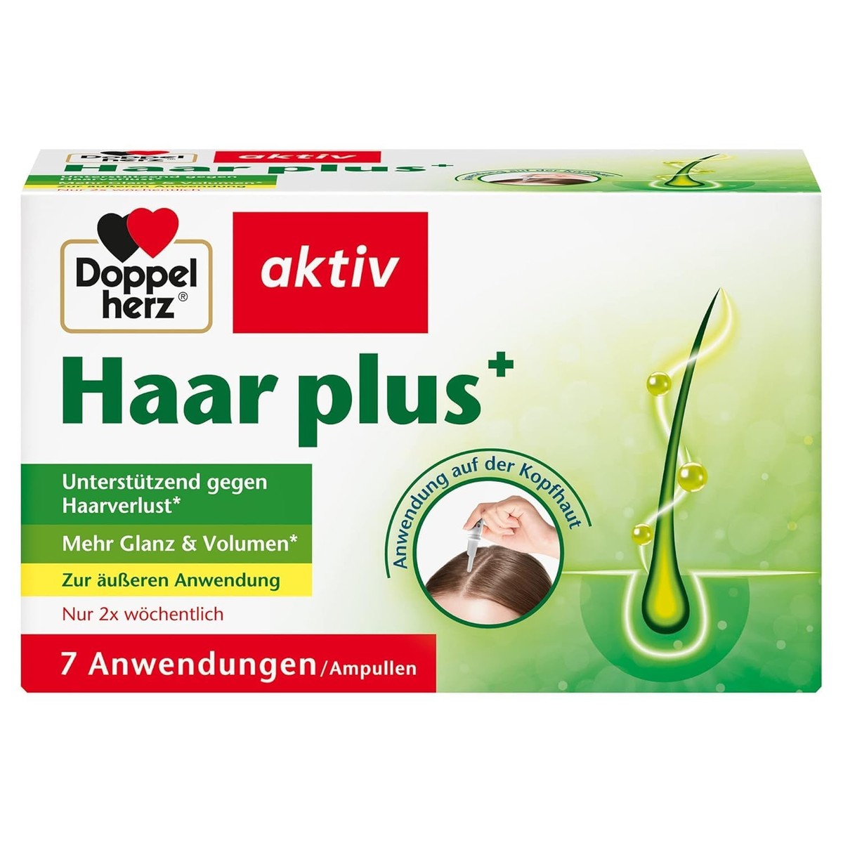Doppelherz Haar plus+ – slechts 2 x per week – Doppelherz