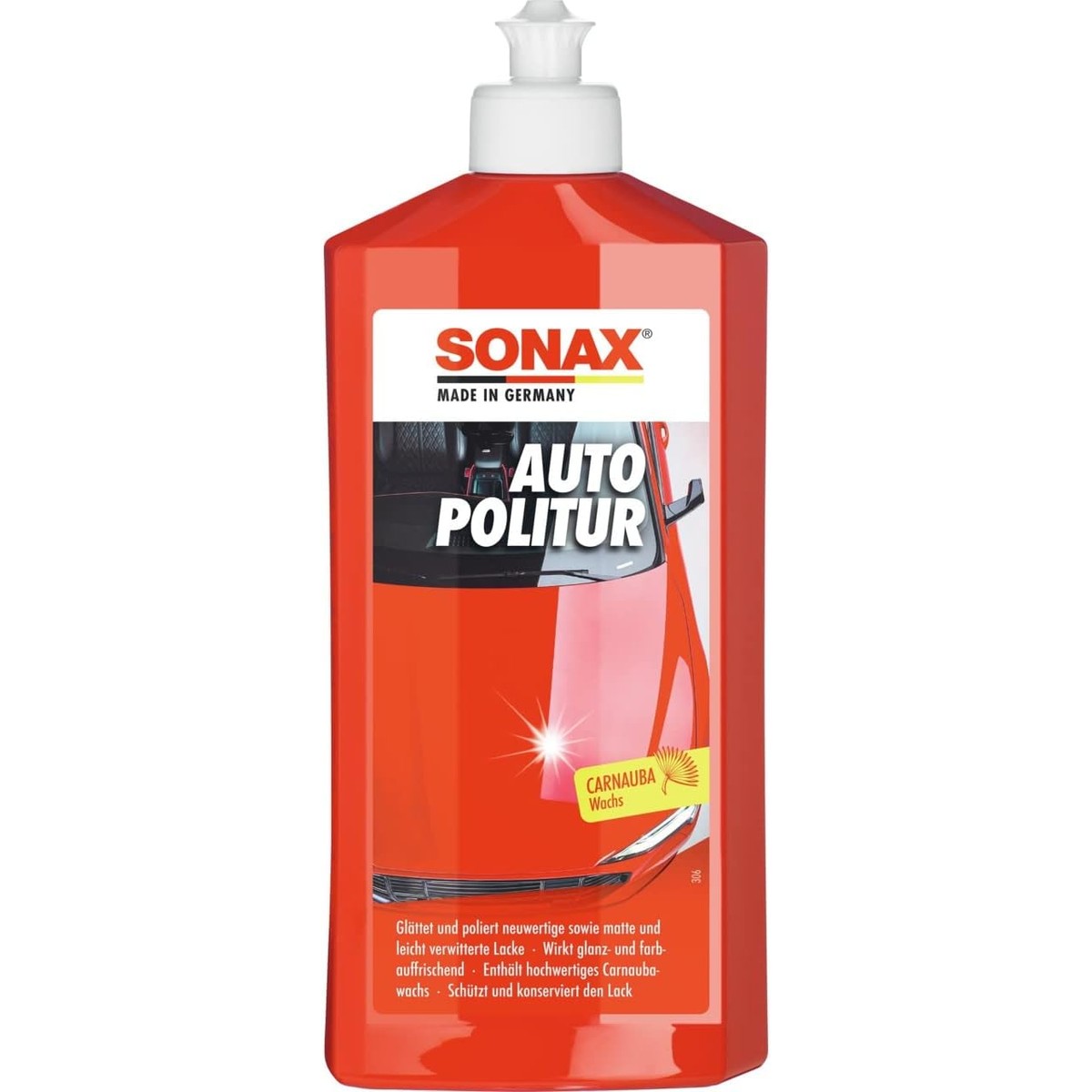 SONAX Autopolitoer voor gekleurde en metallic lak 500 ml – SONAX