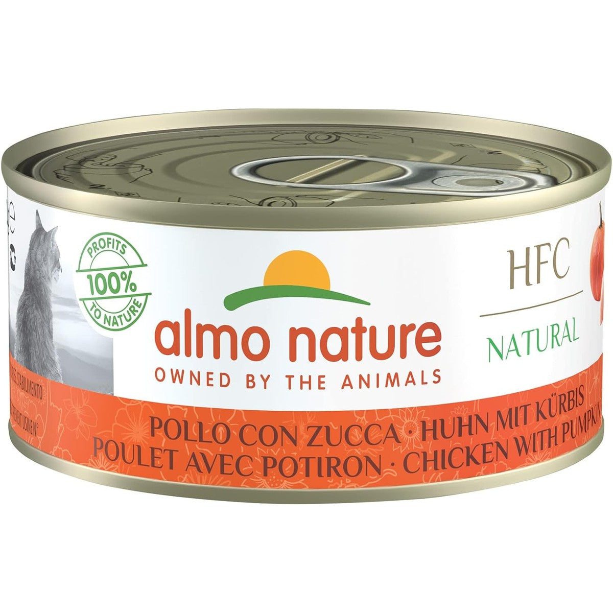 Almo Nature HFC Natural Natvoer voor volwassenen katten - tonijn en kip - 150 g, verpakking van 24 stuks – almo nature