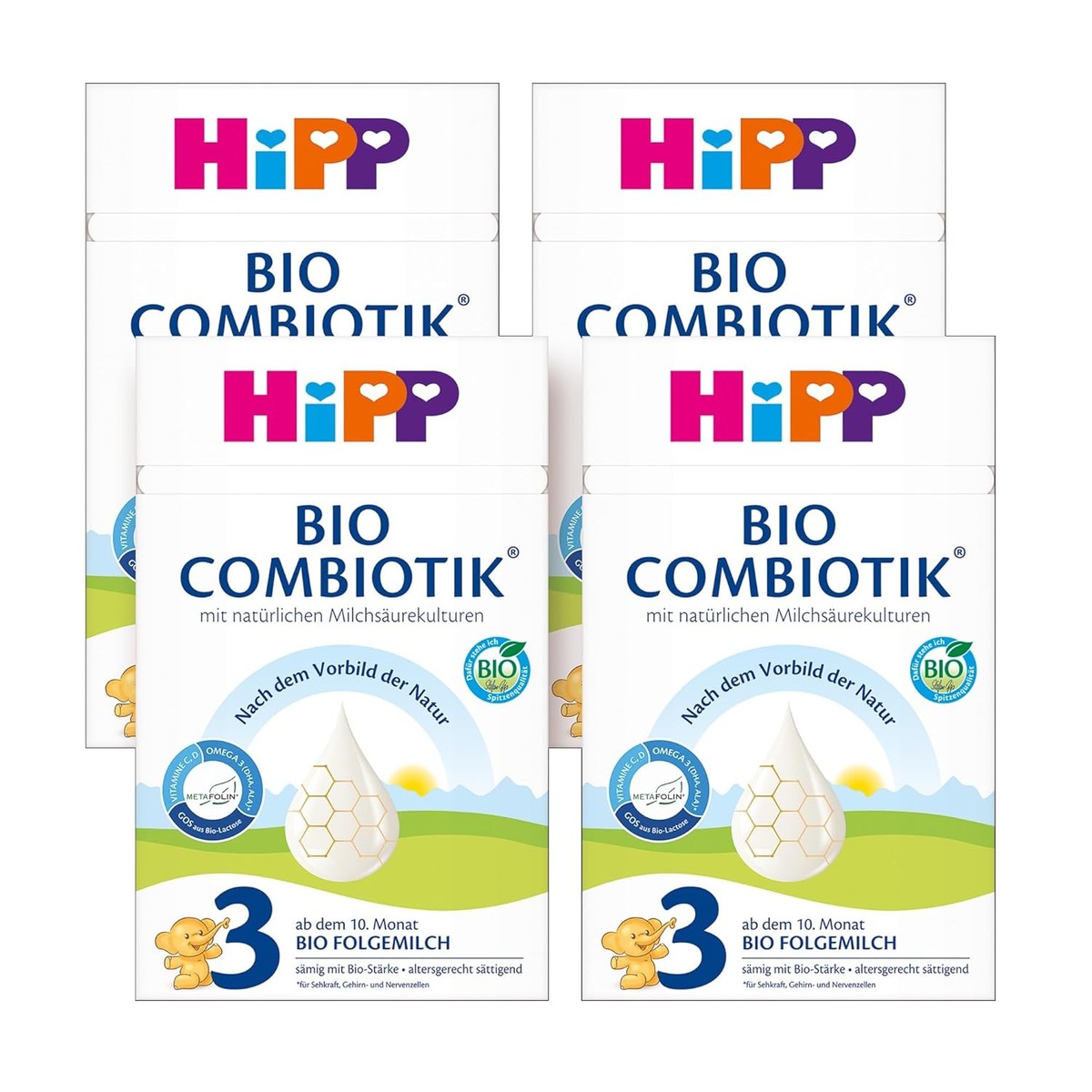 HiPP 3 Bio Combiotik 4 x 600 g opvolgmelk vanaf 10 maand – HiPP