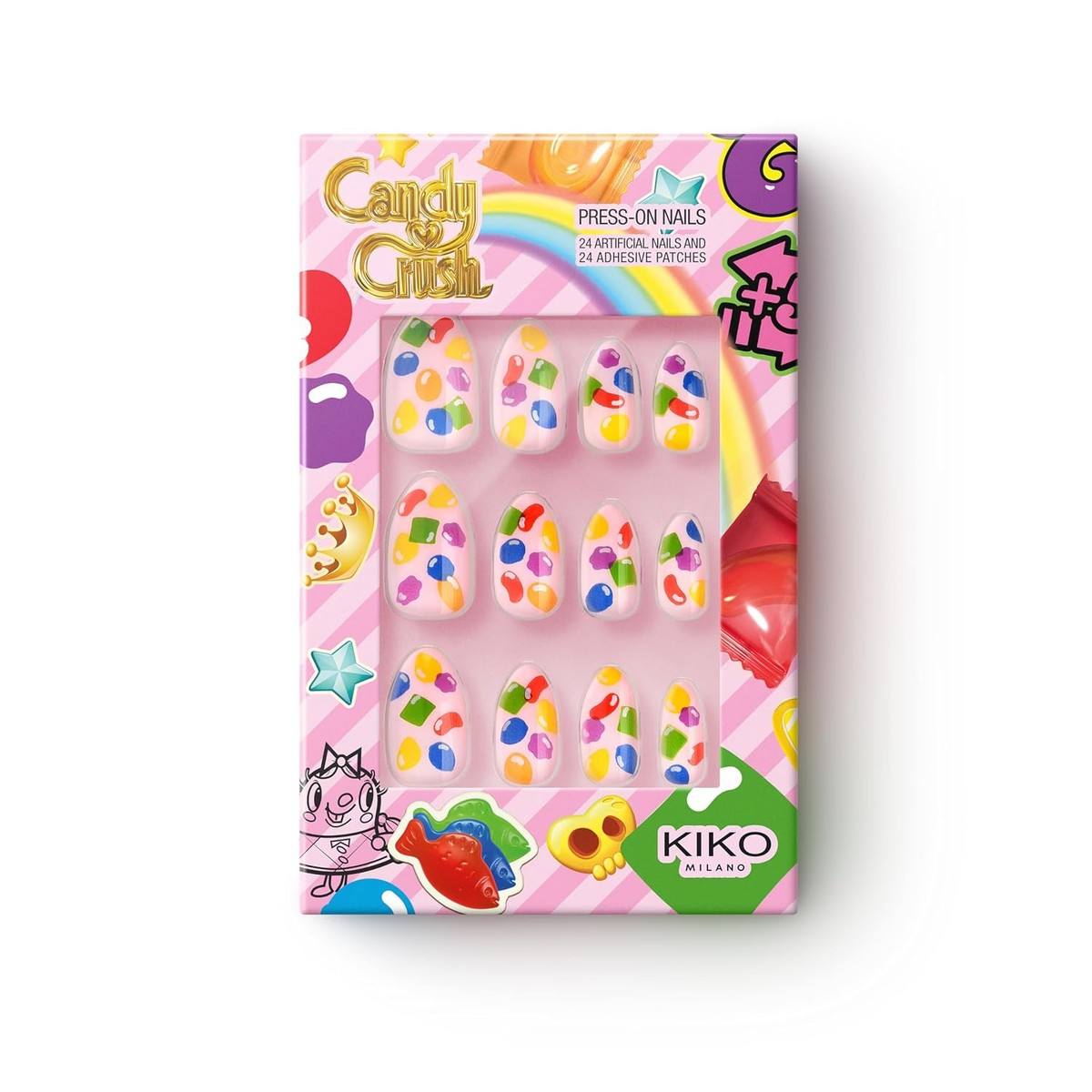 KIKO Milano Candy Crush Press On Nails, wegwerp kunstnagels met door snoep geïnspireerd ontwerp – Kiko Milano
