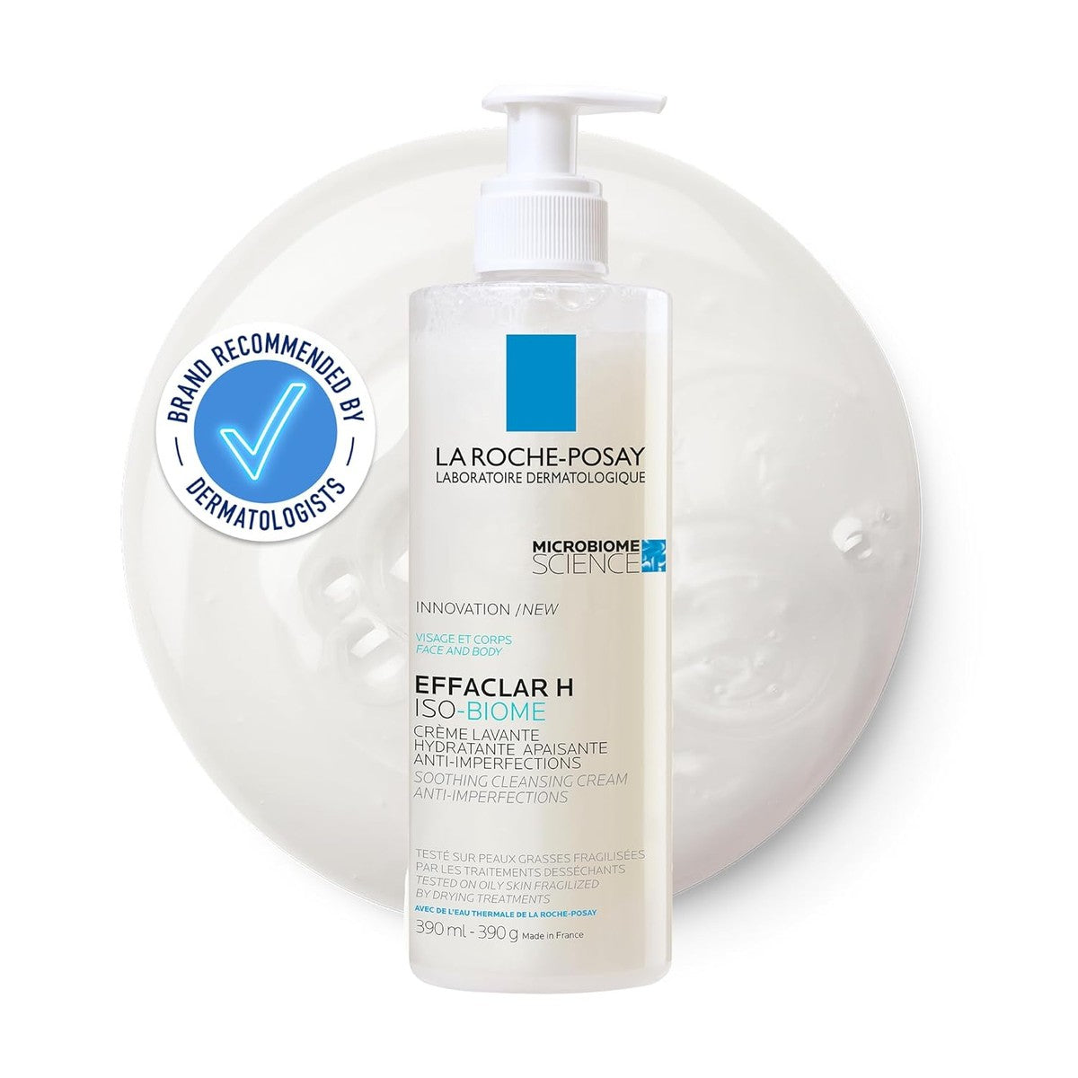 La Roche-Posay Effaclar H Iso-Biome Reinigingscrème Droge Huid 390 ml