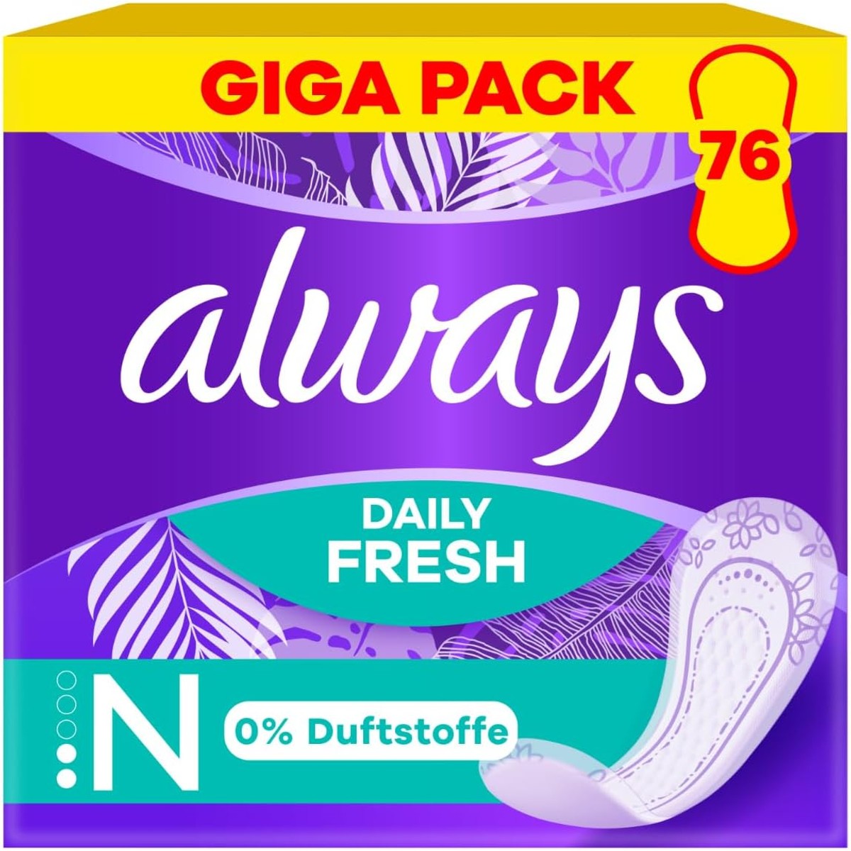 Always Daily Fresh Normal zonder geur, 76 stuks – Always