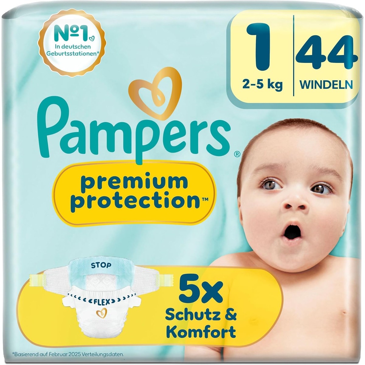 Pampers Premium Protection maat 1, 44 luiers, 2 kg - 5 kg – Pampers