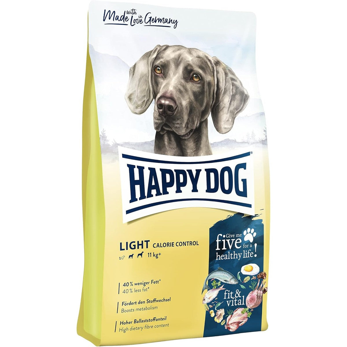 Happy Dog 60772 - Supreme fit & vital Light Calorie Control - droogvoer voor honden met een laag vetgehalte - 4 kg inhoud – Happy Dog