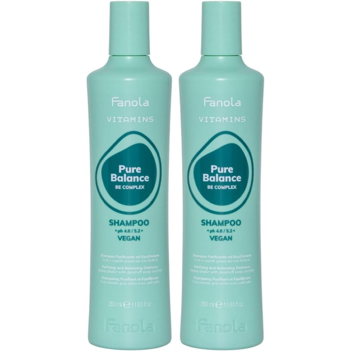 Fanola Vitamins, Pure Balance Shampoo Purificante Antiforfora, 350 ml (Packung mit 2) – FANOLA