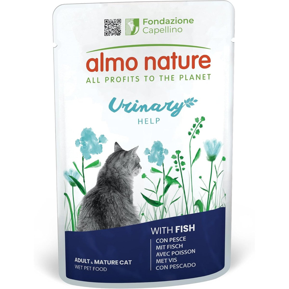 Almo Nature kattenvoer Cat functionele zak urinewegen met vis, 30 x 70 g – almo nature
