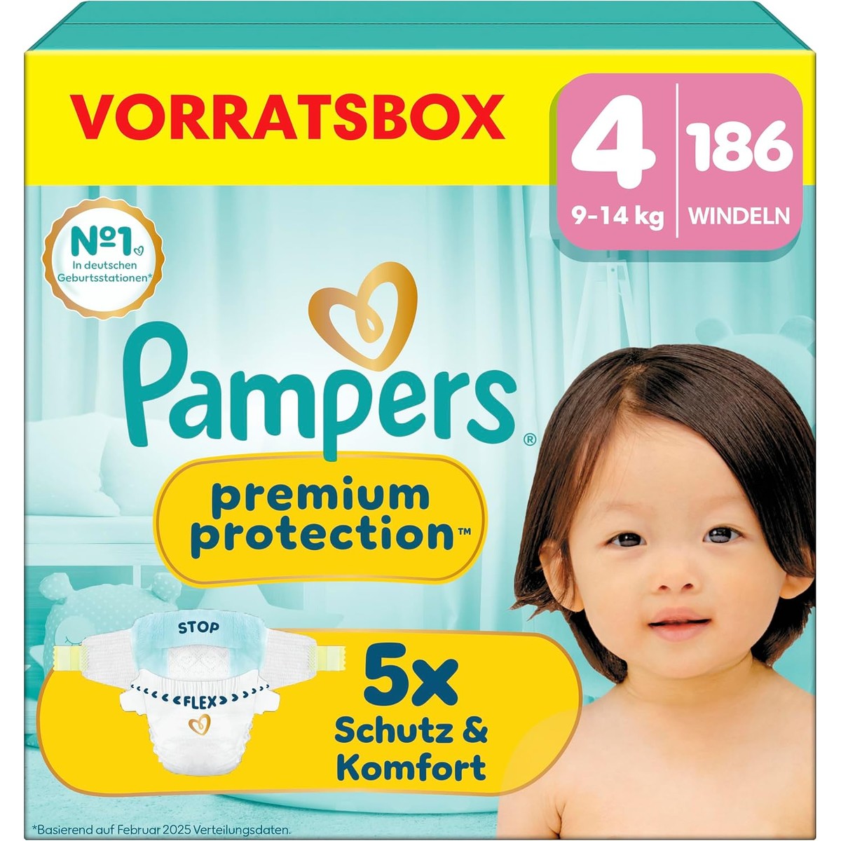 Pampers Premium Protection maat 4, 186 luiers, 9-14 kg – Pampers
