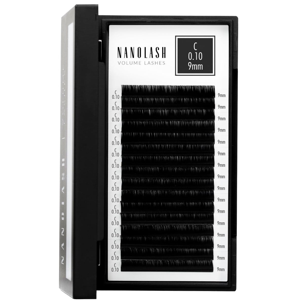 Nanolash Wimperextensions voor wimperverlenging, volumetechniek, wimpers voor professionele verlenging (0,10 C, 9 mm) – Nanolash
