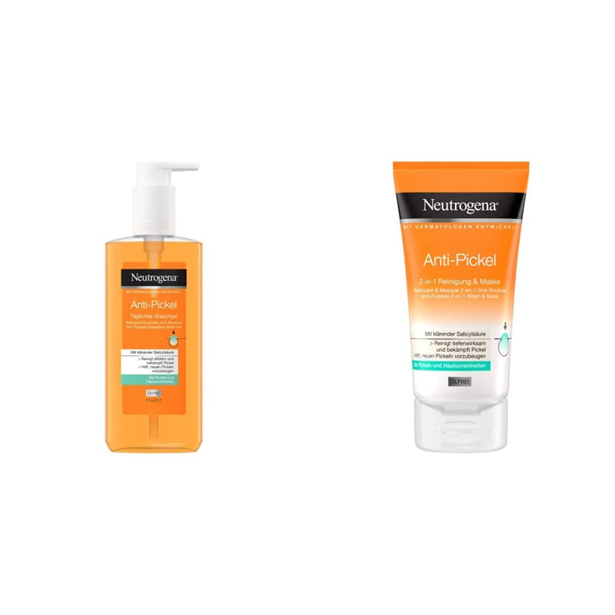 Neutrogena Anti-puistjes Wasgel 200 ml & Masker 150 ml – Neutrogena