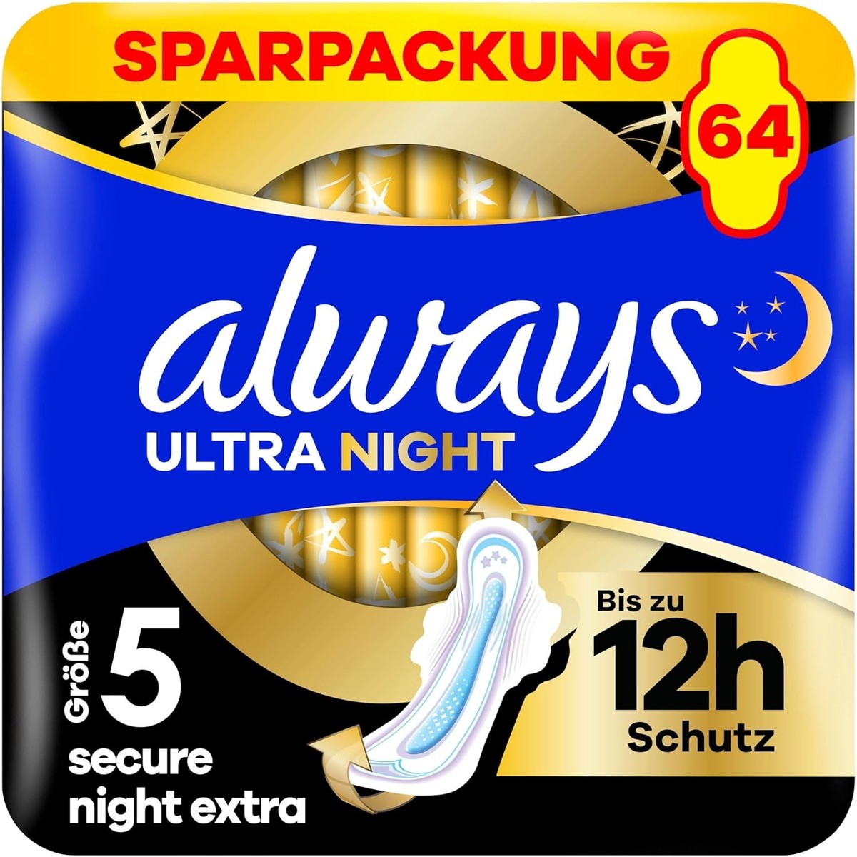 Always Ultra Secure Night maat 5 maandverband 64 stuks – Always