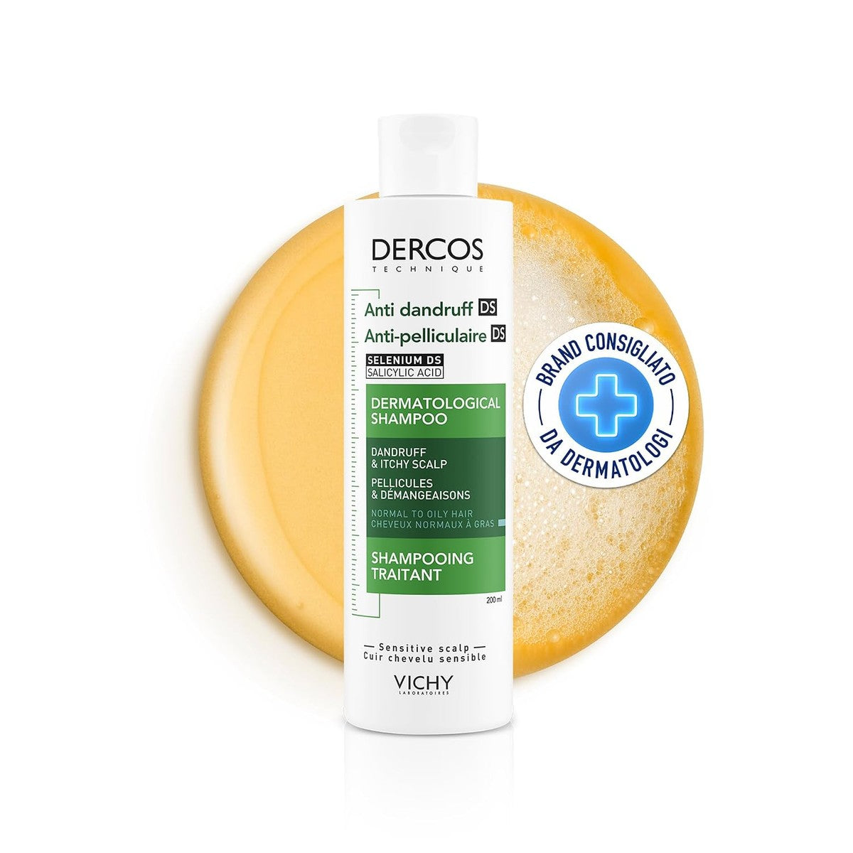 Vichy Dercos Anti-Roos Shampoo voor Vette Hoofdhuid 200 ml