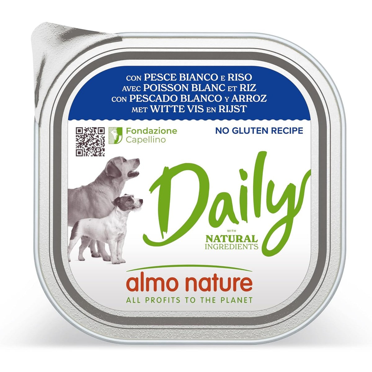 almo nature Hondenvoer nat PFC Daily met witte vis en rijst 300g, 0g – almo nature