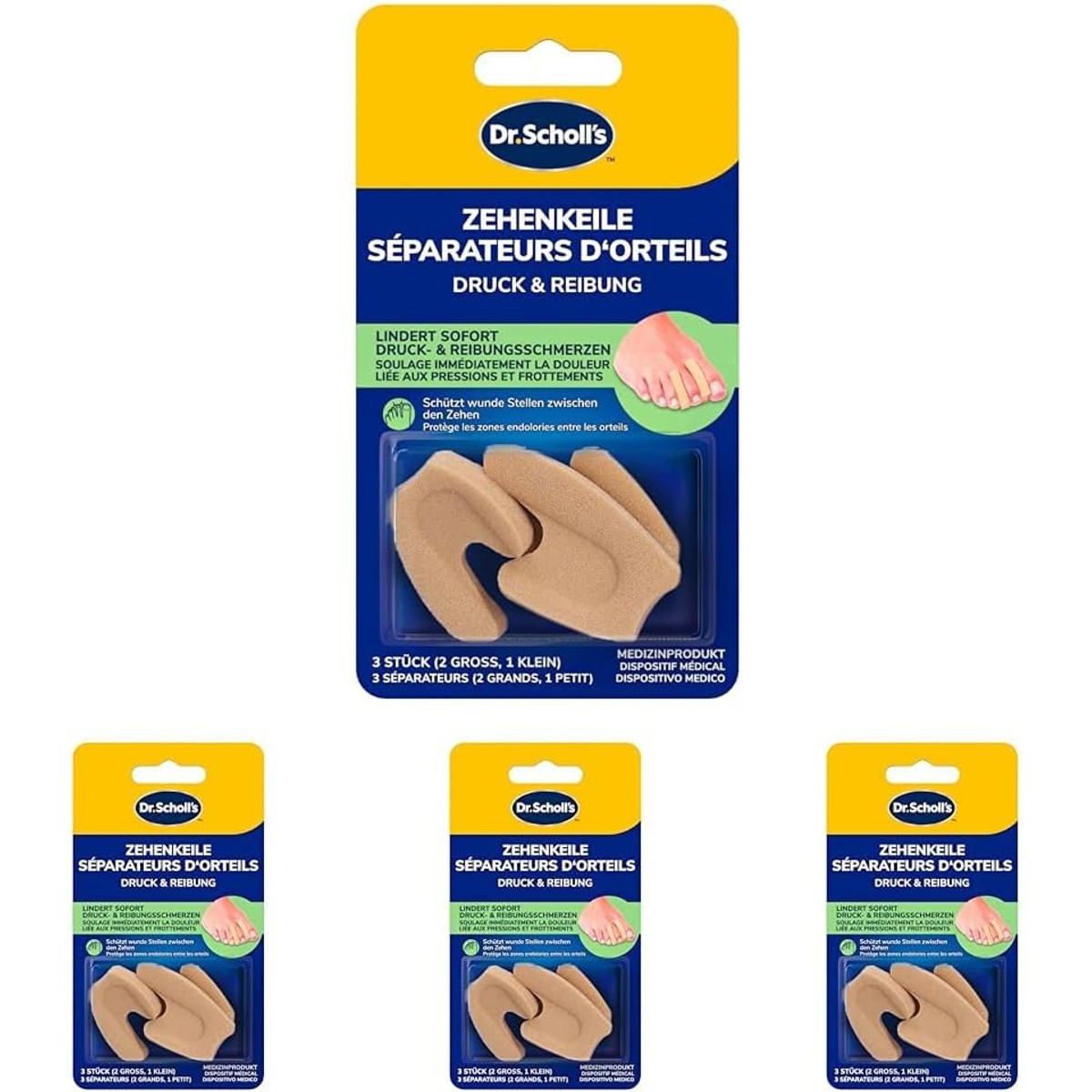 Dr. Scholl's Zehenkeile schuimstof teenwiggen 12 stuks – Dr. Scholl's