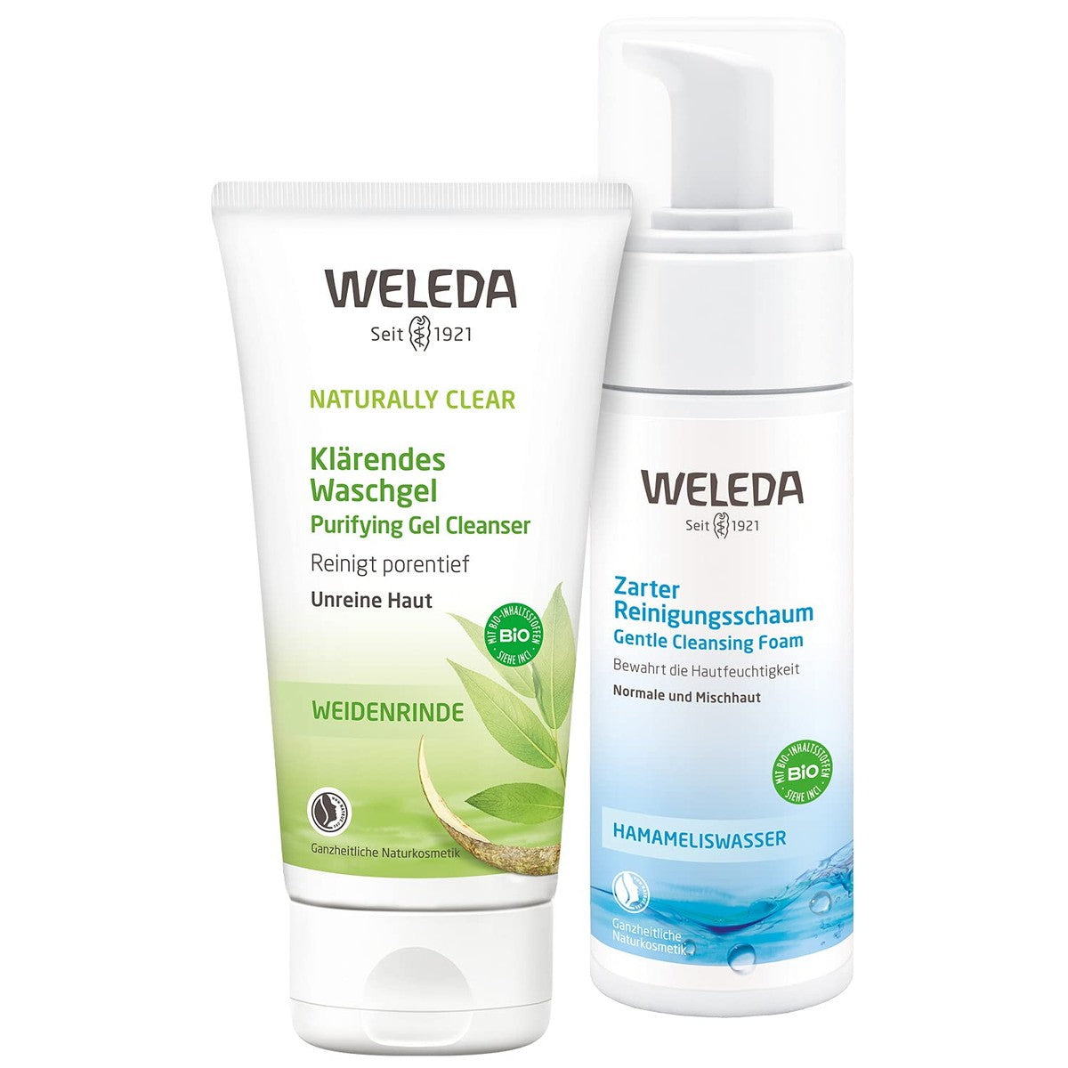 Weleda Gezichtsreinigingsset Wasgel 100 ml & Reinigingsschuim 150 ml