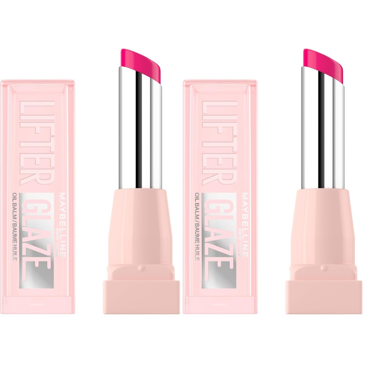Maybelline New York Lip Tint, opbouwbare lippenbalsem, hydraterende oliebalsem voor merkbaar gladdere lippen, wazige matte afwerking, Lifter Glaze, kleur: Rose Bite (verpakking van 2) – MAYBELLINE
