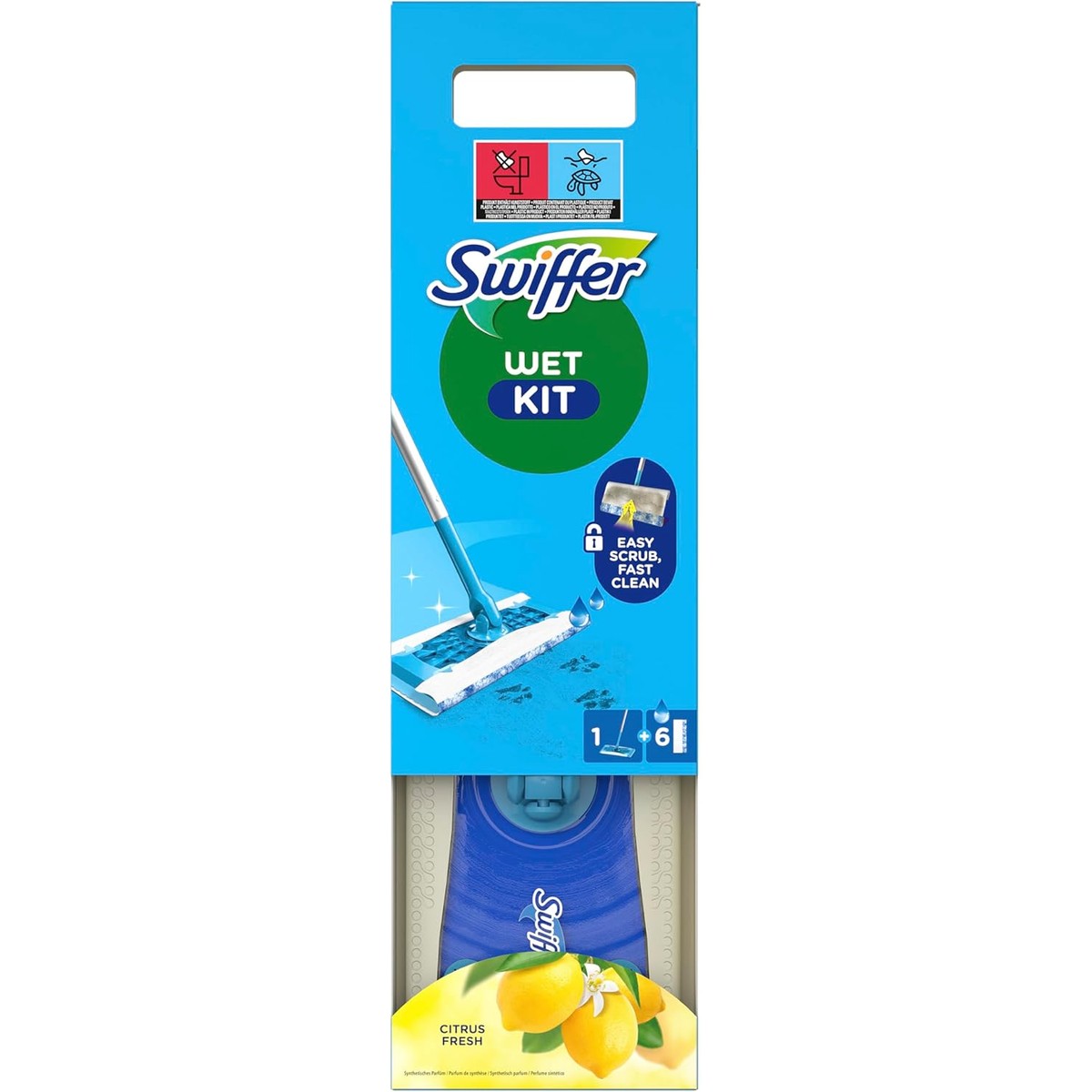 Swiffer Vloerwisser, 1 x starterset, 6 x natte navullingen – Swiffer