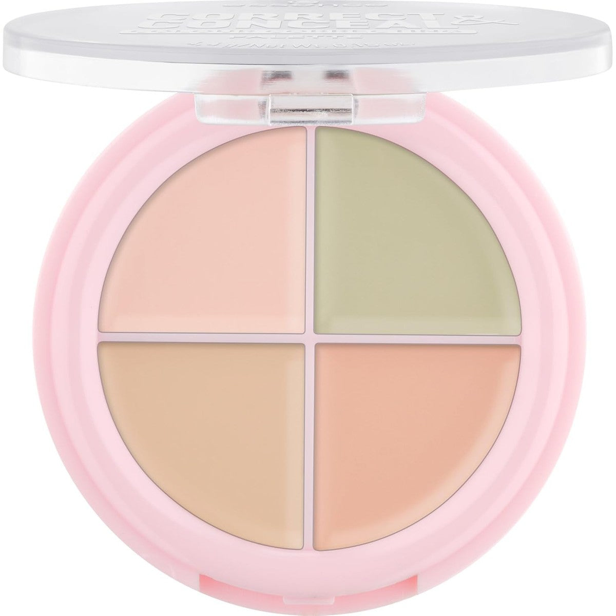 essence CORRECT & CONCEAL Colour Correcting palet, concealer, nr. 10, meerkleurig, 4 kleuren, definieerend, kleurcorrectief, veganistisch, zonder parfum, zonder alcohol, zonder parabenen, per stuk | Onmiddellijk resultaat, definieerend – Essence Cosmetics