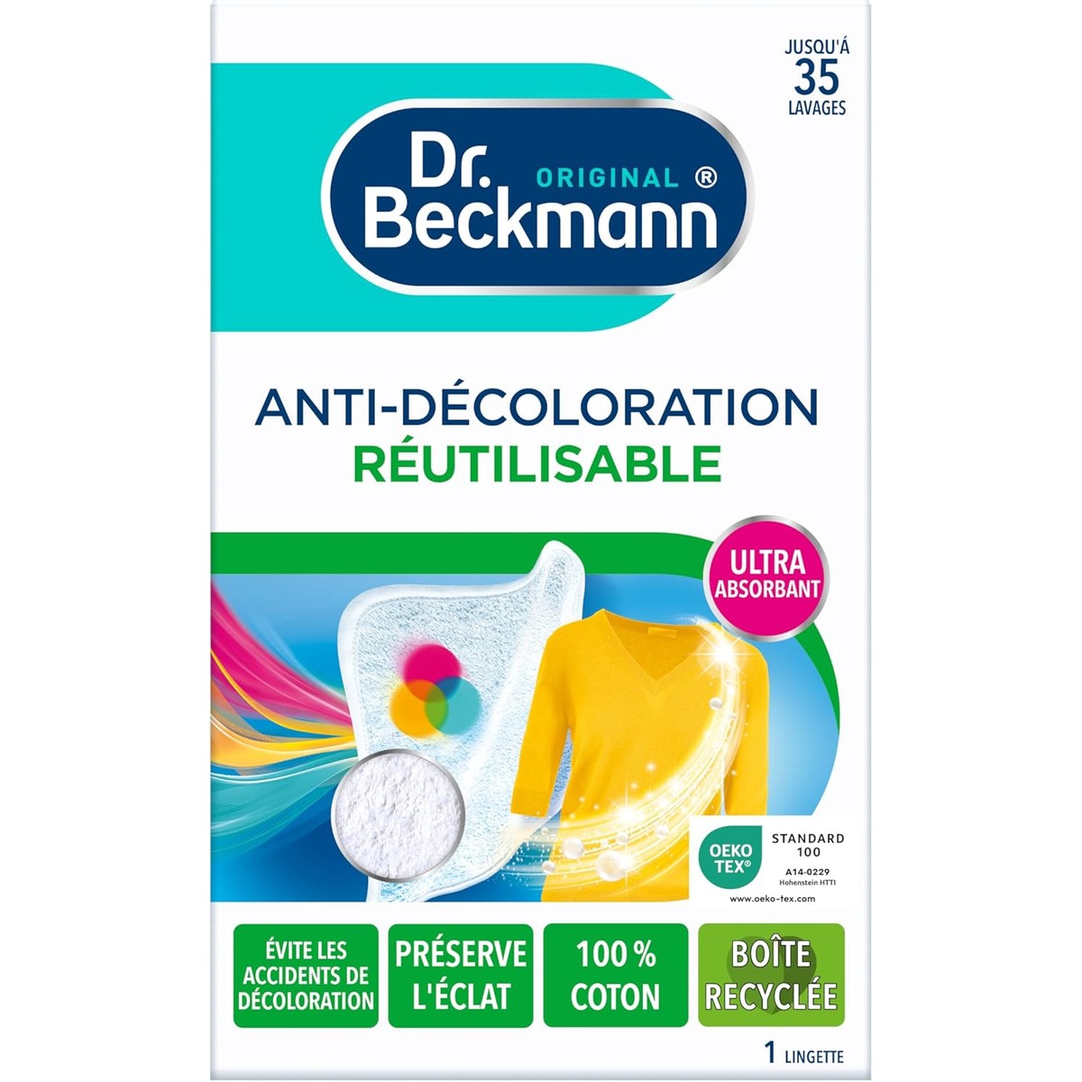 Dr. Beckmann Herbruikbare anti-verkleuringsdoek 1 x 35 wasbeurten – Dr. Beckmann