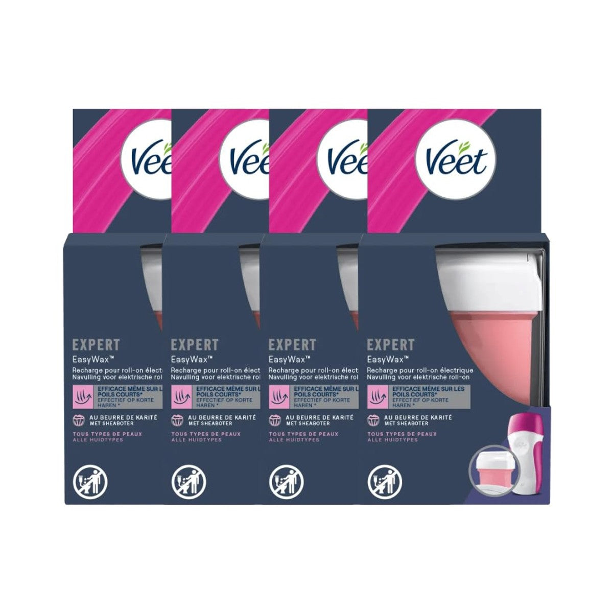 Veet EasyWaxTM 4 navullingen wax armen en benen sheaboter 50 ml – Veet