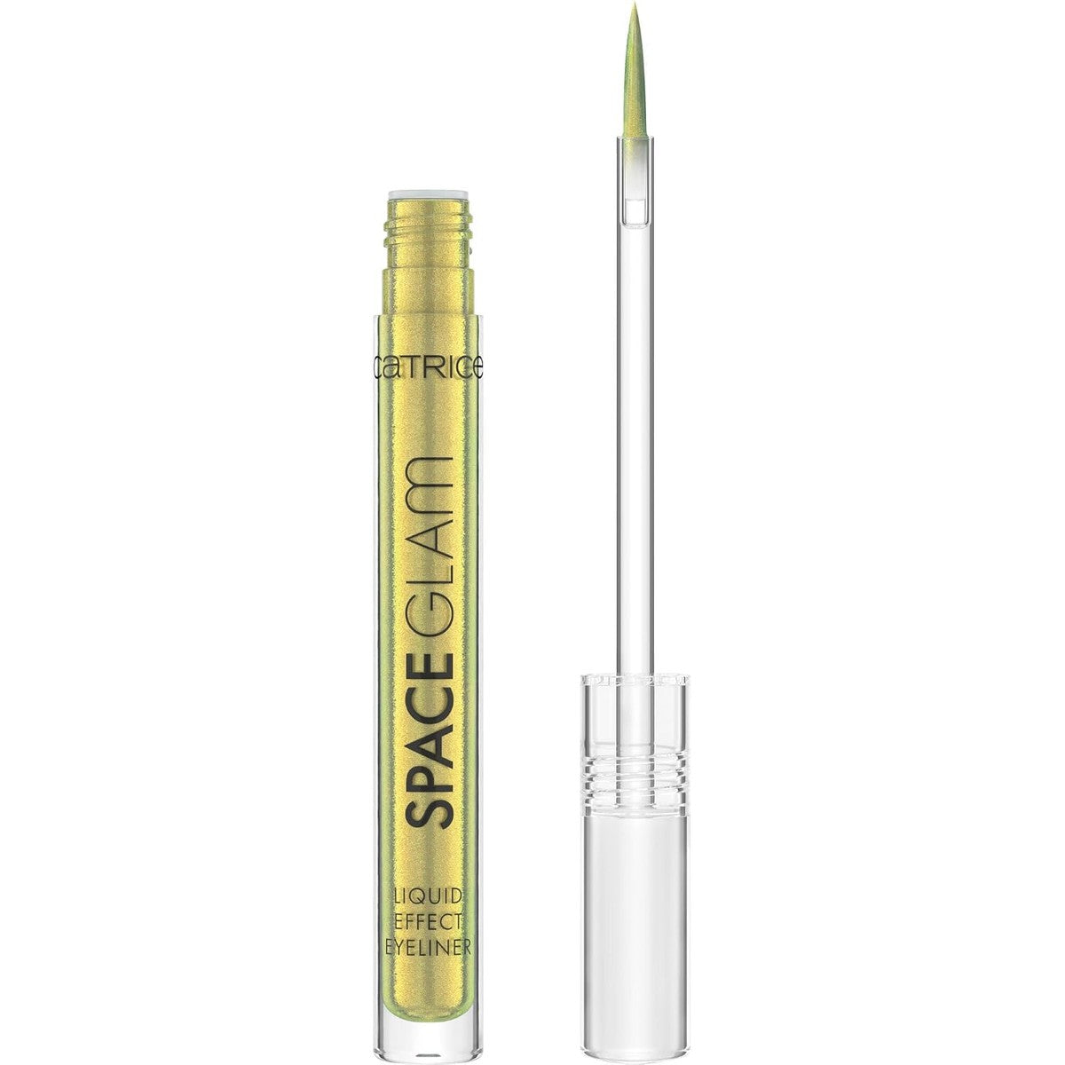 Catrice Space Glam Liquid Effect Eyeliner, nr. 020, goud, langdurig, expressief resultaat, sterk gepigmenteerd, intens, veganistisch, zonder microplastic deeltjes, vrij van nanodeeltjes, zonder parfum | Vlekbestendig, langdurig, sterk – Catrice Cosmetics