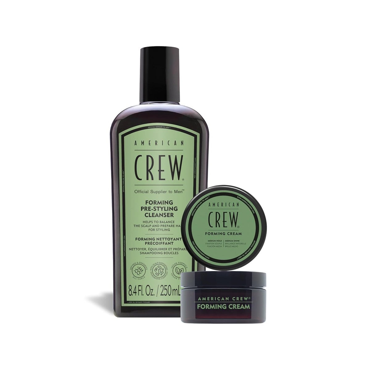 American Crew Forming Pre-Styling Shampoo 250 ml & Vormende Crème 50 g