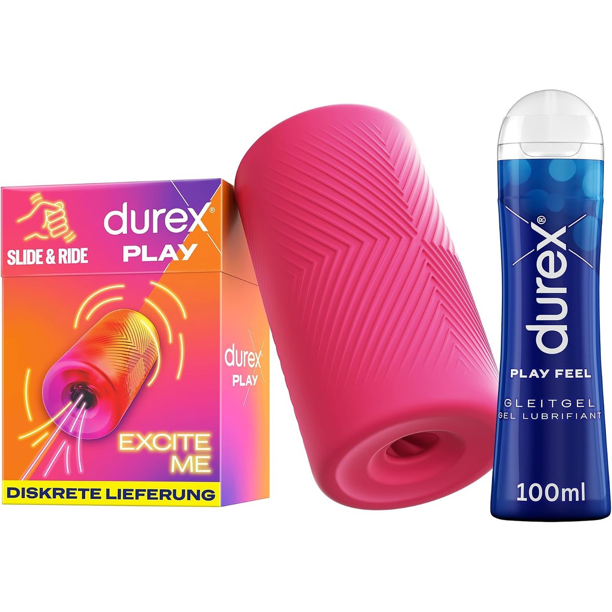Durex Play Feel 100 ml + Slide & Ride masturbatiehoes – Durex