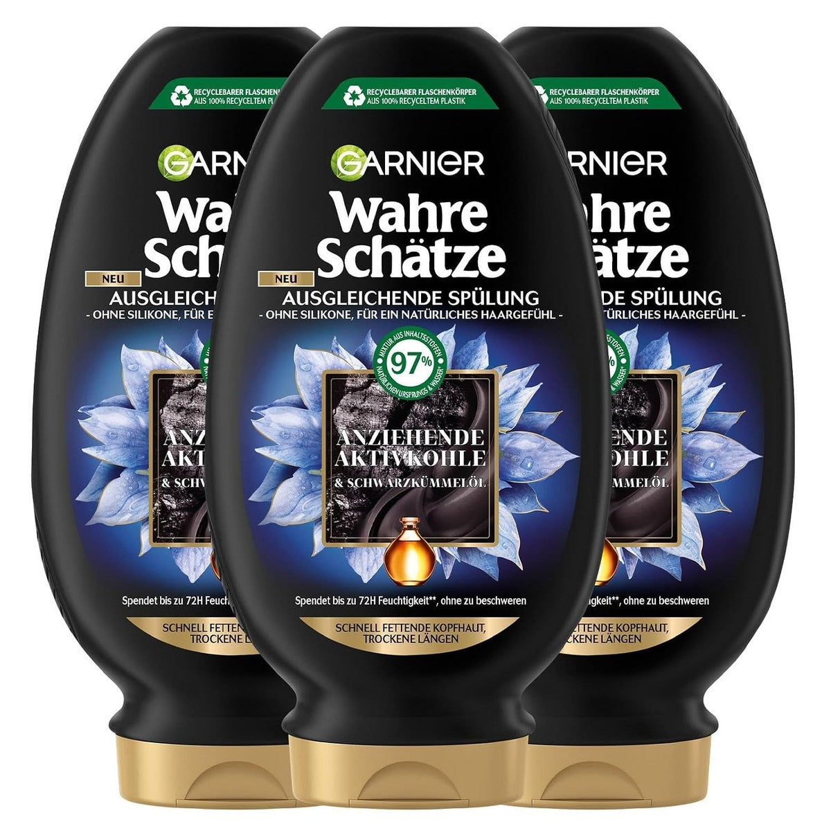 Garnier Wahre Schätze Balancerende Spoeling 3 x 200 ml – Garnier