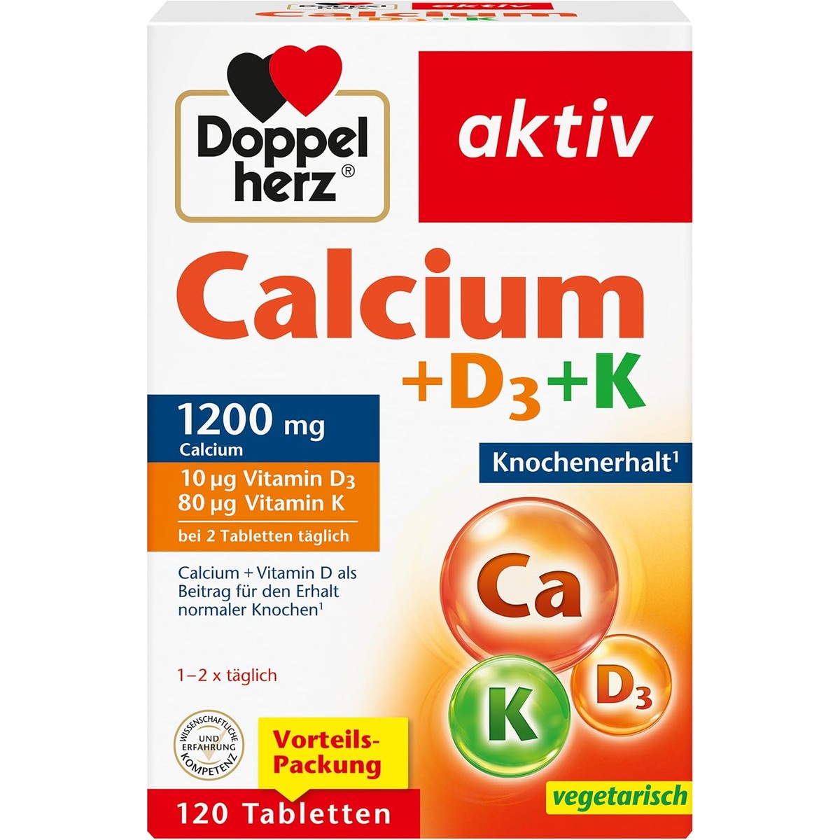 Doppelherz calcium + vitamine D3 + K – Doppelherz