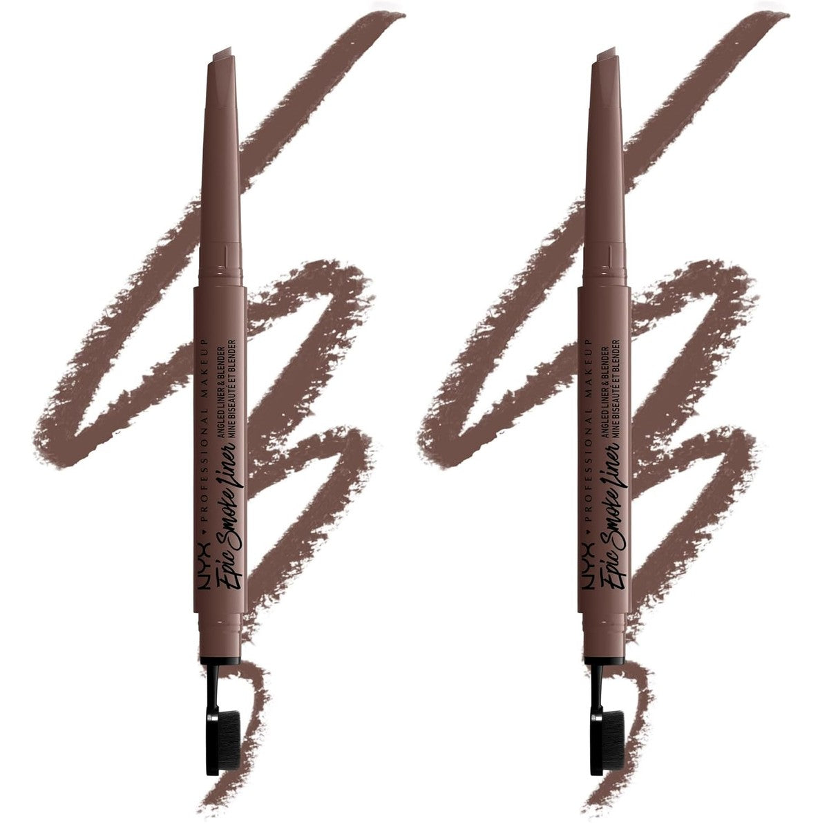 NYX Professional Makeup Eyeliner für Smokey Eyes, Vegane Formel, Epic Smoke Liner, Nude Haze (Braun) (Packung mit 2) – NYX PROFESSIONAL MAKEUP